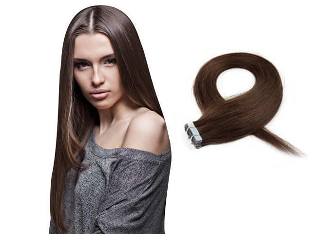 YAOARA 20pcs 50g Straight Tape In Hair Extensions #4 Chocolate Brown YAOARA 20pcs 50g Straight Tape In Hair Extensions #4 Chocolate Brown